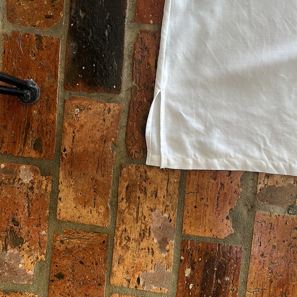 Lark Lane Linen blend White horseshoe neckline tunic top sz18 - Picture 3 of 6